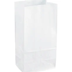 Sparco White Kraft Paper Bags