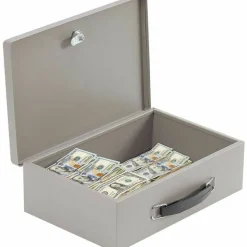 Sparco All-Steel Key Lock Fire-Retardant Cash Box, 12 3/4