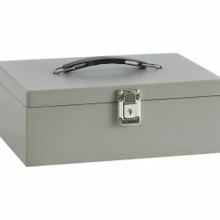 Sparco All-Steel Latch Lock Cash Box With Tray, 7 Compartments, 4