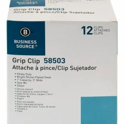 Sparco Boston Bulldog Clips, Size 4, 3" Wide, 1" Capacity, Silver, Box Of 12