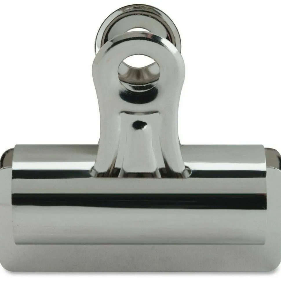 Sparco Boston Bulldog Clips, Size 4, 3" Wide, 1" Capacity, Silver, Box Of 12