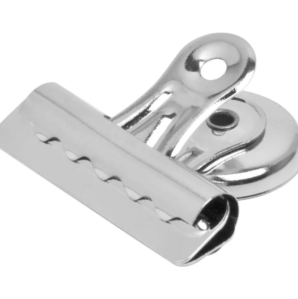 Sparco Bulldog Magnetic Clips, Size 2, 2 1/4" Wide, 1/2" Capacity, Silver, Box Of 12
