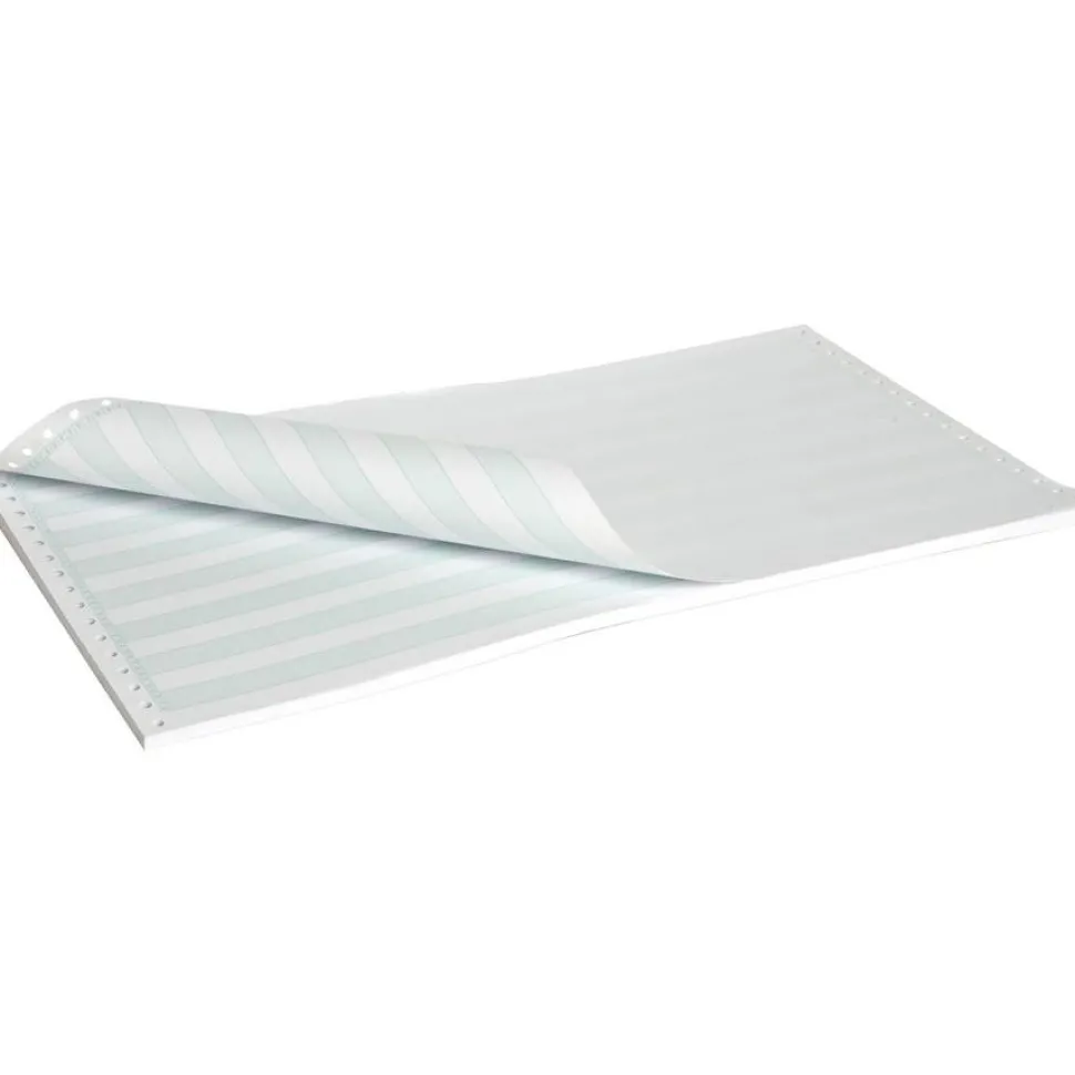 Sparco Continuous Paper, 14 7/8" x 8 1/2", 20 Lb, Green Bar, Carton Of 2,600 Forms