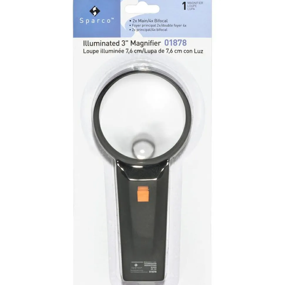 Sparco Illuminated Magnifier, 3" Diameter