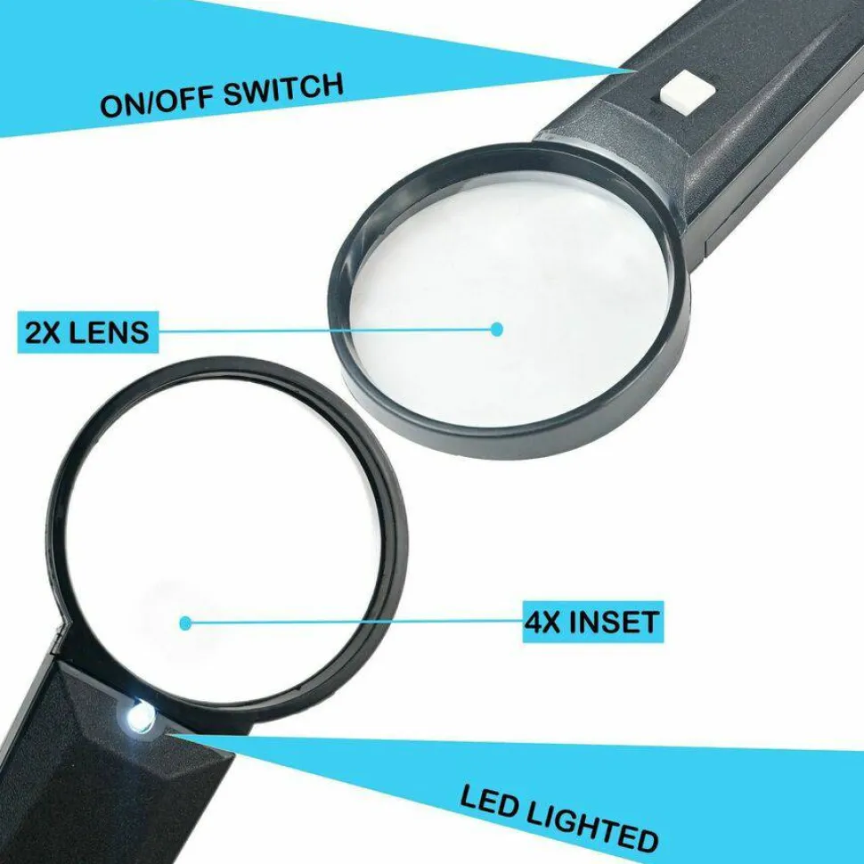 Sparco Illuminated Magnifier, 3" Diameter