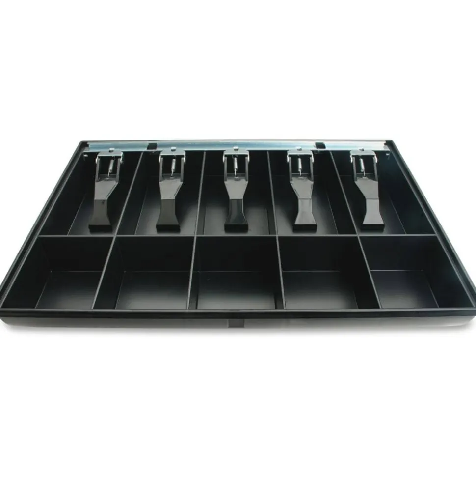 Sparco Money Tray With Locking Cover, 2.3" x 16" x 11", Black