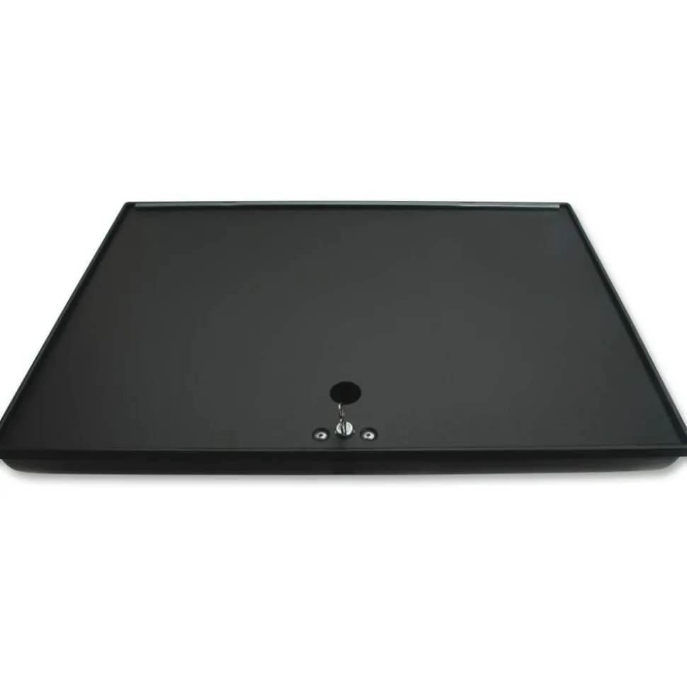 Sparco Money Tray With Locking Cover, 2.3" x 16" x 11", Black