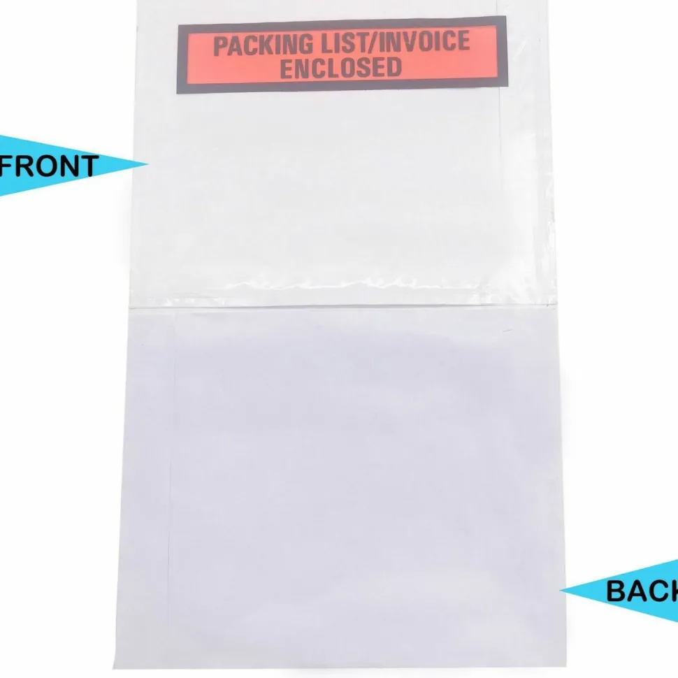 Sparco Pre-Labeled Waterproof Packing Envelopes - Packing List - 4 1/2"x 5 1/2" - Self-adhesive Seal - 41926