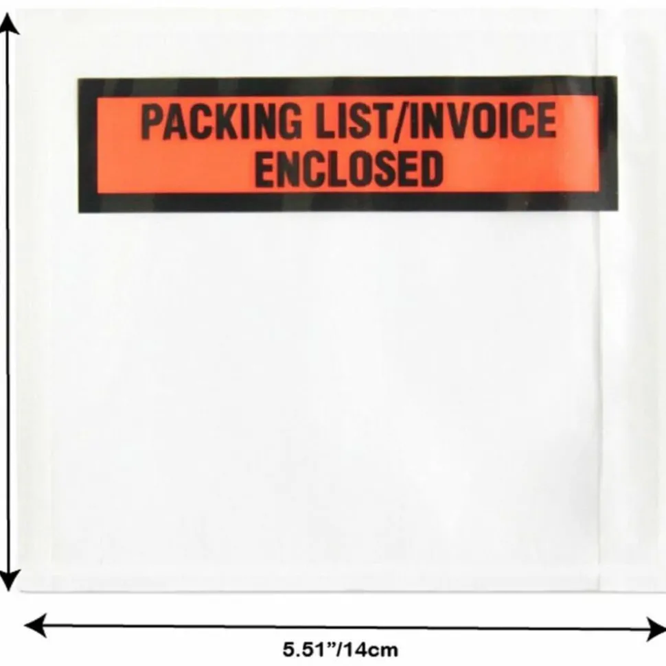 Sparco Pre-Labeled Waterproof Packing Envelopes - Packing List - 4 1/2"x 5 1/2" - Self-adhesive Seal - 41926
