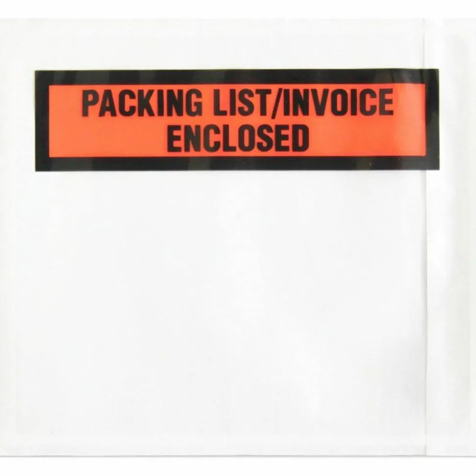 Sparco Pre-Labeled Waterproof Packing Envelopes - Packing List - 4 1/2"x 5 1/2" - Self-adhesive Seal - 41926