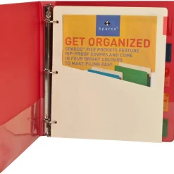 Sparco Ring Binder Pocket Tab Dividers, 8 1/2
