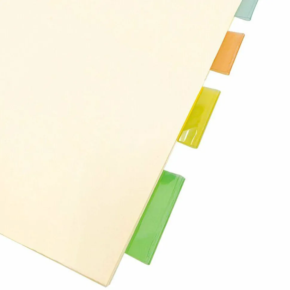 Sparco Ring Binder Pocket Tab Dividers, 8 1/2" x 11", Assorted, Set Of 5