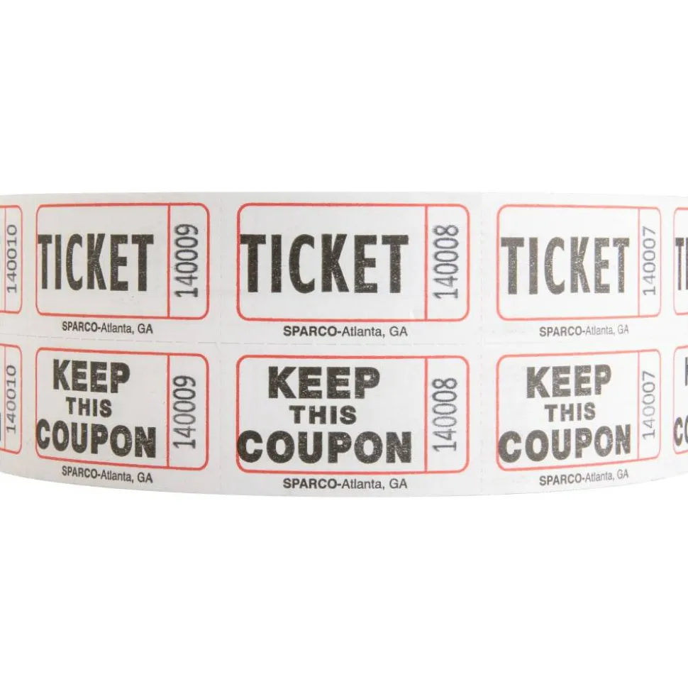 Sparco Roll Tickets - White - 2000/Roll