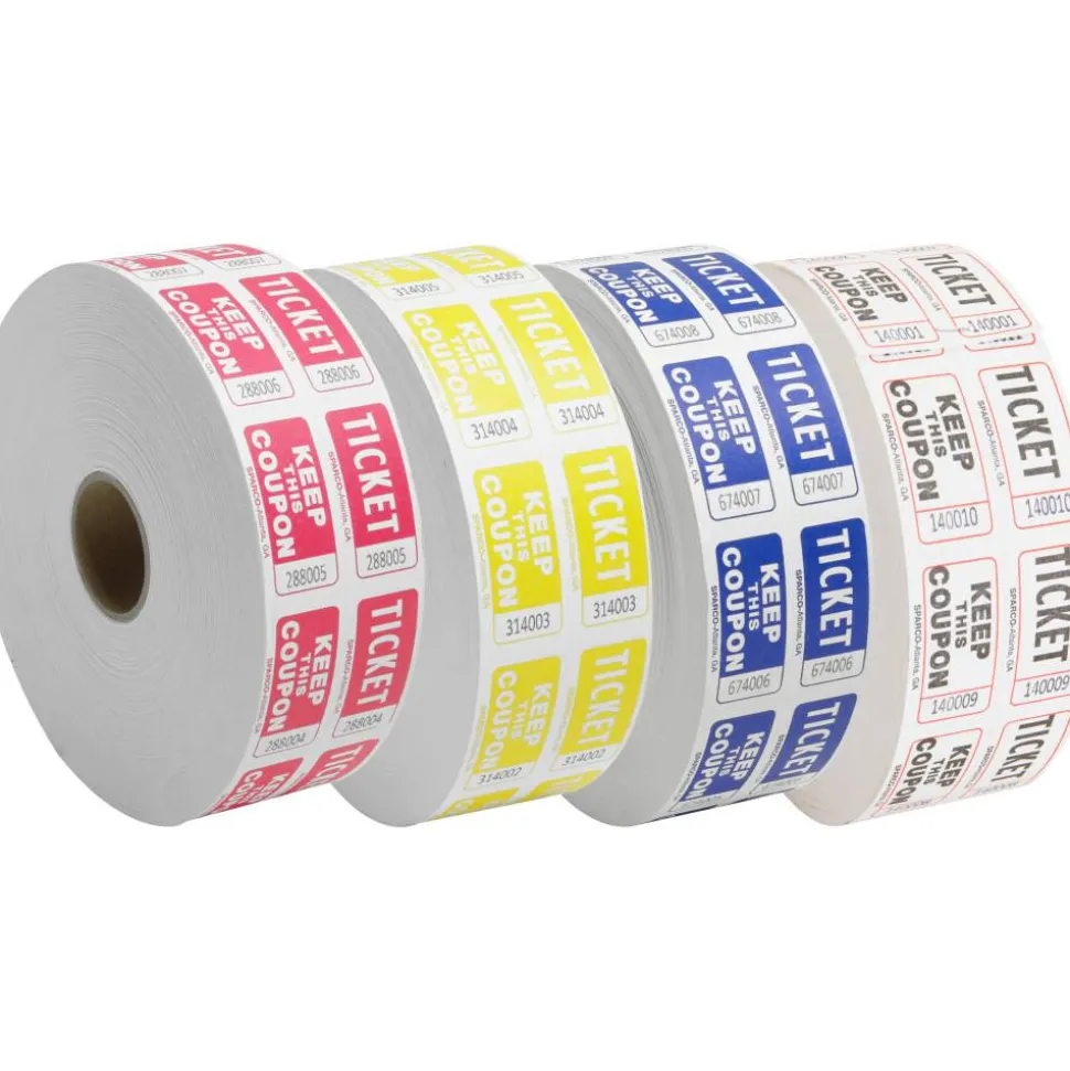Sparco Roll Tickets - White - 2000/Roll