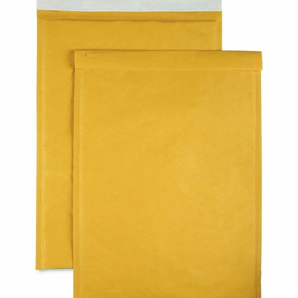 Sparco Size 6 Bubble Cushioned Mailers - Bubble - #6 - 12 1/2" Width x 19" Length - Self-sealing - Kraft - Kraft - 50 / Carton