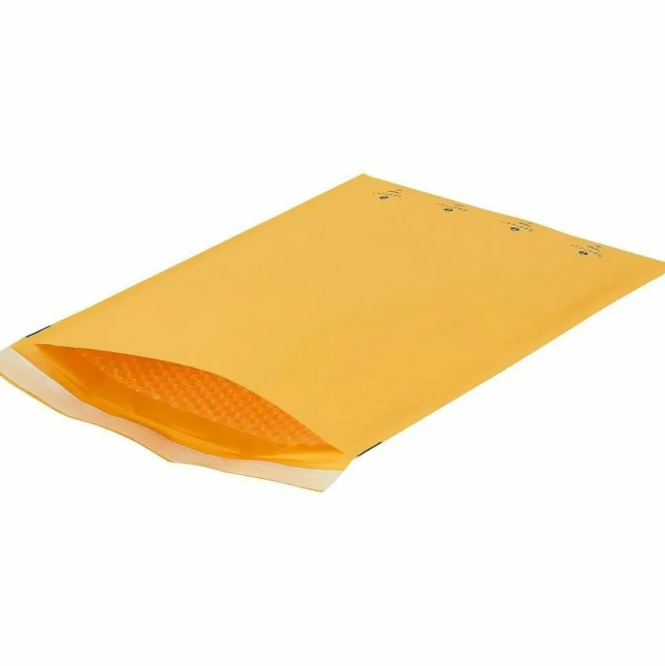 Sparco Size 6 Bubble Cushioned Mailers - Bubble - #6 - 12 1/2" Width x 19" Length - Self-sealing - Kraft - Kraft - 50 / Carton