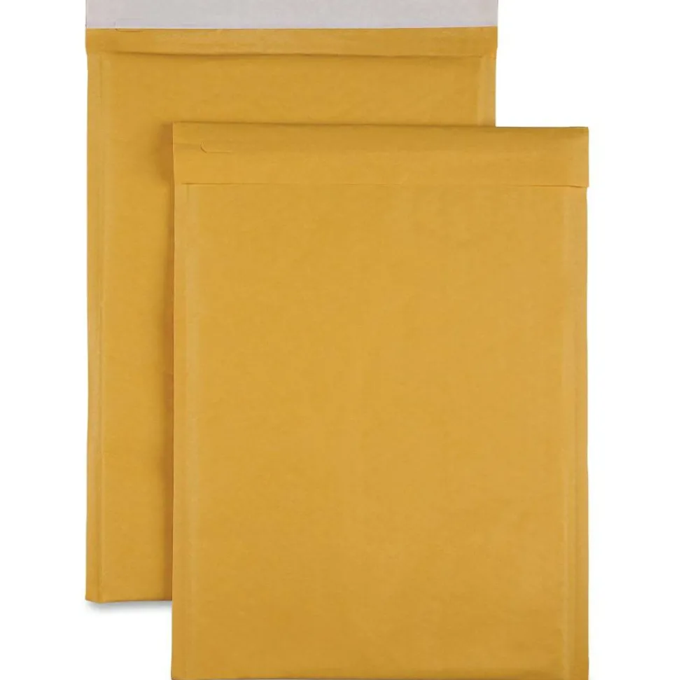 Sparco Size 5 Bubble Cushioned Mailers - Bubble - #5 - 10 1/2" Width x 16" Length - Self-sealing - Kraft - Kraft - 100 / Carton