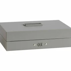 Sparco Steel Combination Lock Cash Box With Tray, 3 1/4" x 11 1/2" x 7 3/4", Gray