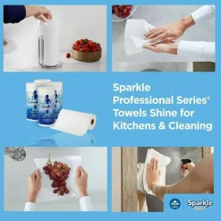 Sparkle by GP PRO, 2-Ply, Perforated Paper Towels, White, 15 Rolls Per Case, 85 Sheets Per Roll
