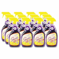 Sparkle Glass Cleaner, 33.8oz Spray Bottle, 12/Carton