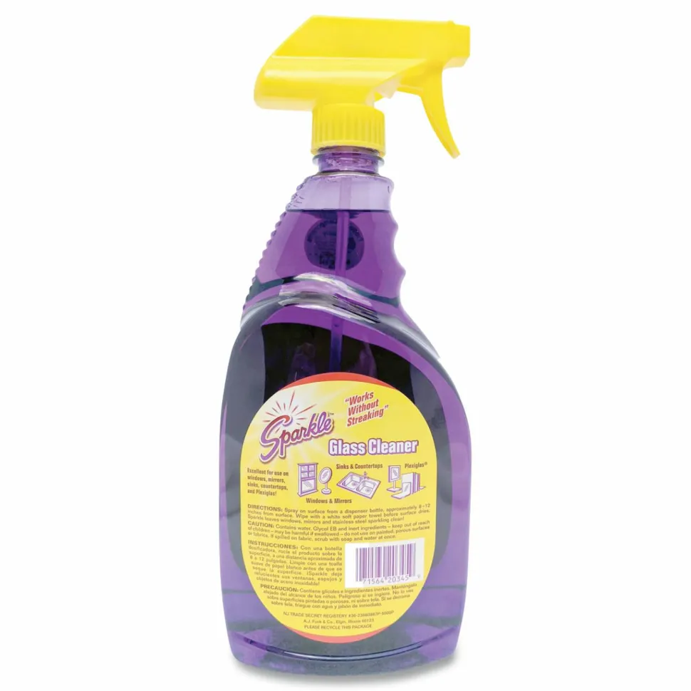 Sparkle Glass Cleaner, 33.8oz Spray Bottle