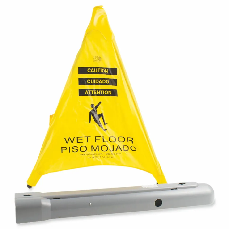 Spill Magic Pop Up Safety Cone, 3 x 2.5 x 20, Yellow