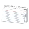 Spiral Ruled Index Cards, 4" x 6", White