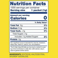 Splenda No Calorie Sweetener, 1 g Packet, 1,200/Carton