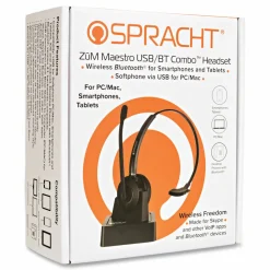 Spracht ZUM COMBO Bluetooth/USB Wireless Headset + Base - Mono - Wireless - Bluetooth - 33 ft - 32 Ohm - HS2060