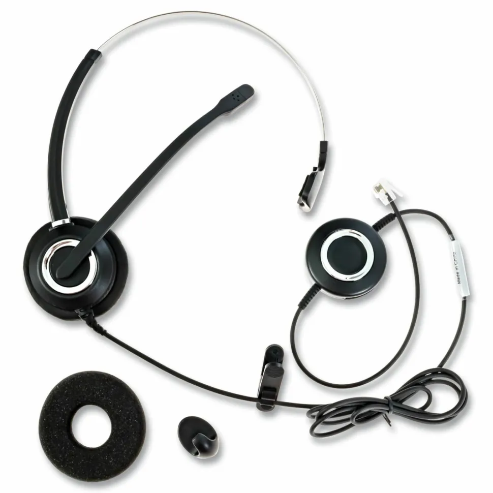 Spracht ZuM ZuMRJ9M Monaural Over The Head Headset, Black