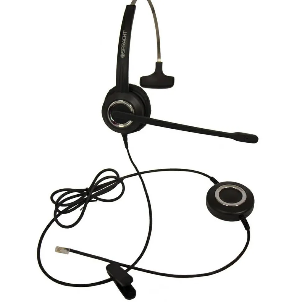 Spracht ZuM ZuMRJ9M Monaural Over The Head Headset, Black