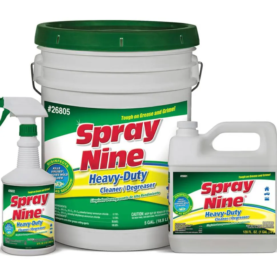 Spray Nine Heavy-Duty Cleaner And Degreaser Disinfectant Liquid, 128 Oz Bottle