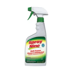 Spray Nine Heavy-Duty Cleaner/Degreaser w/Disinfectant - Spray - 22 fl oz (0.7 quart) - Bottle - 12 / Carton - Clear