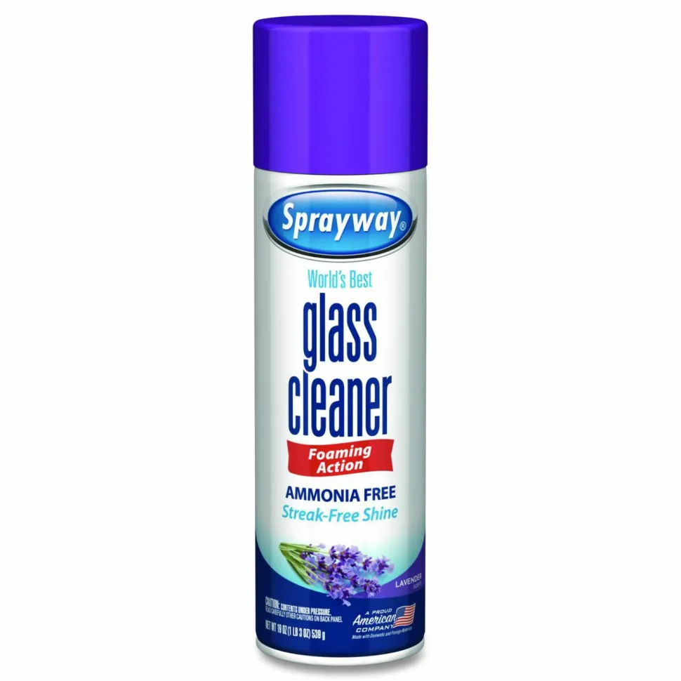 Sprayway Glass Cleaner, 19 oz Aerosol Spray, 6/Carton