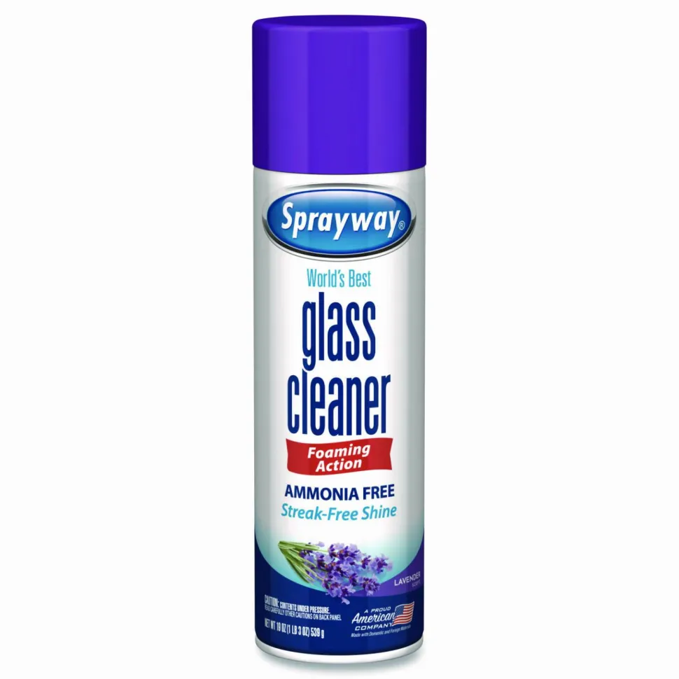 Sprayway Glass Cleaner, 19 oz Aerosol Spray, 6/Carton