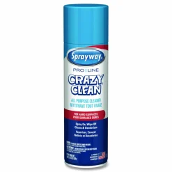 Sprayway PRO LINE Crazy Clean, Unscented, 19 oz Aerosol Spray, 12/Carton