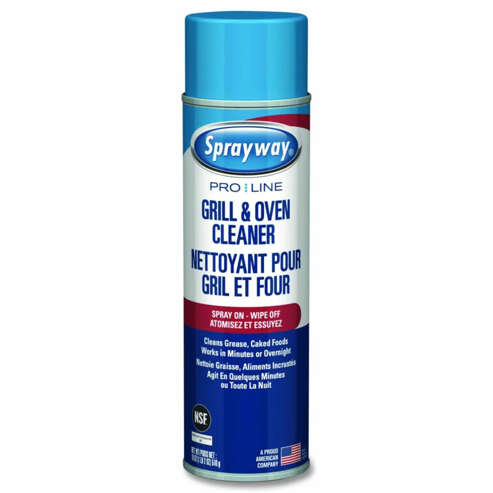 Sprayway PRO LINE Grill and Oven Cleaner, 18 oz Aerosol Spray, 12/Carton