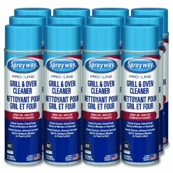 Sprayway PRO LINE Grill and Oven Cleaner, 18 oz Aerosol Spray, 12/Carton