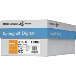 Springhill Digital Index Card Stock, White, Letter (8.5