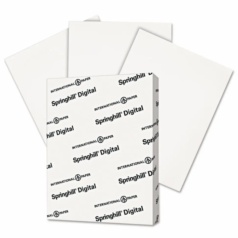 Springhill Digital Index White Card Stock, 92 Bright, 90 lb Index Weight, 8.5 x 11, White, 250/Pack
