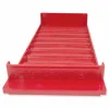 Stackable Plastic Coin Tray, Accommodates $5 in Pennies, 3.75" x 11.5" x 1.5", Red, 4/Pack