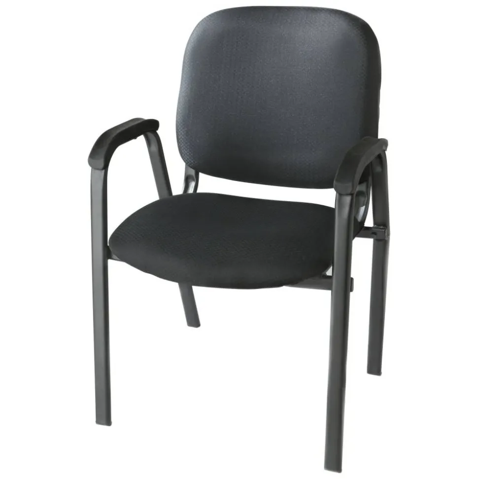 Stacking Guest Office Chair, Black