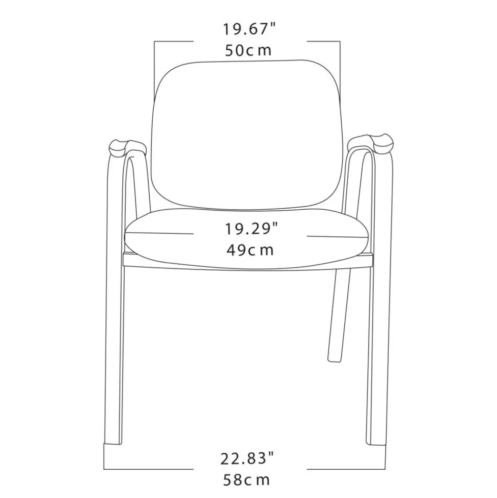 Stacking Guest Office Chair, Black