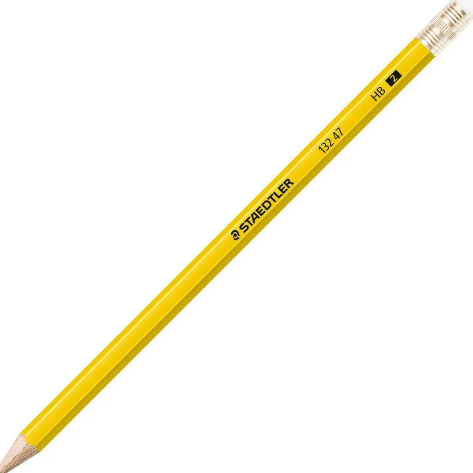 Staedtler Woodcased Pre-Sharpened Pencils, 2 mm, #2HB, Yellow, Pack Of 144 Pencils