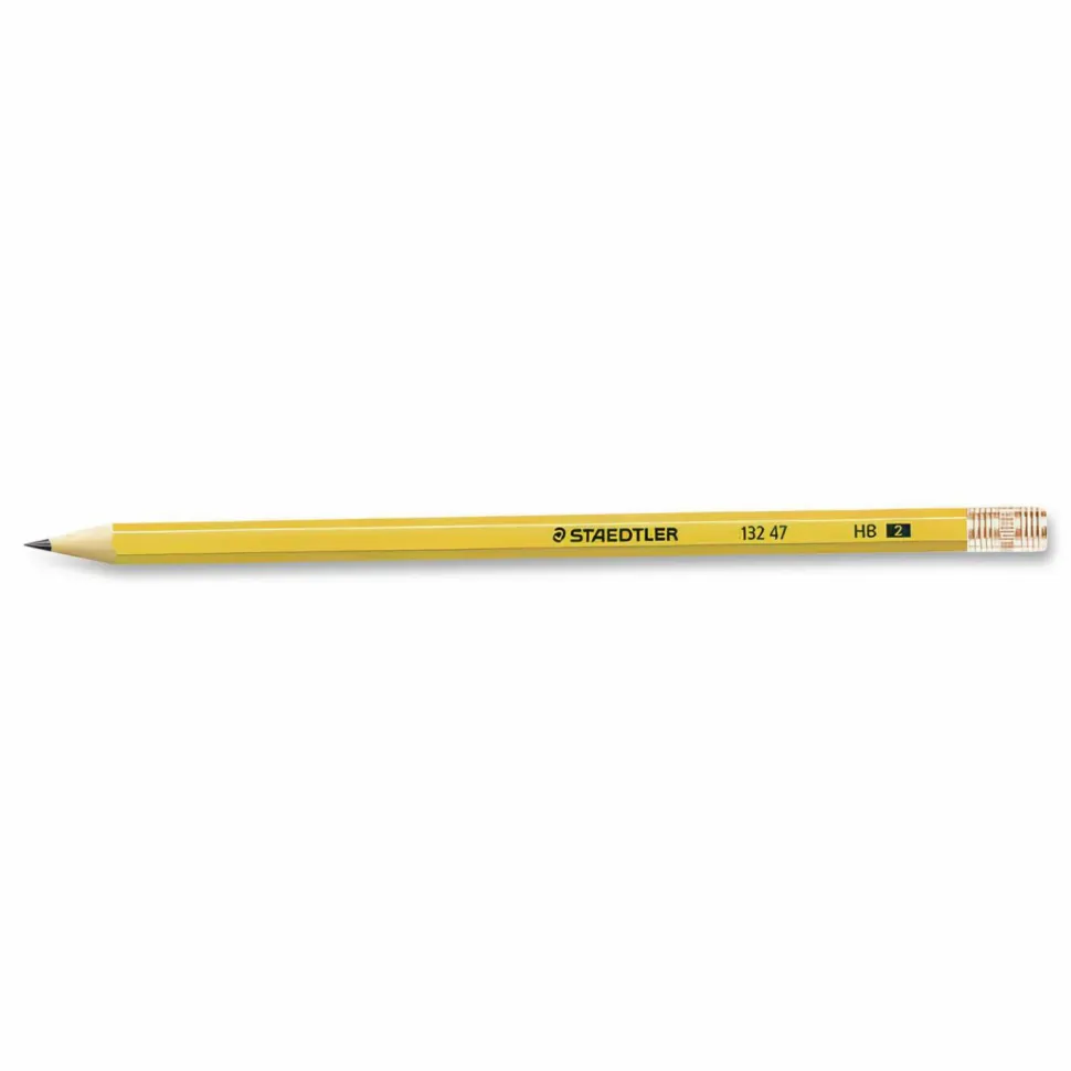 Staedtler Woodcased Pre-Sharpened Pencils, 2 mm, #2HB, Yellow, Pack Of 144 Pencils