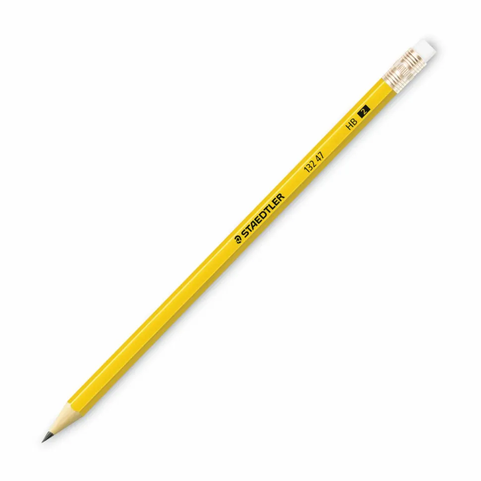 Staedtler Woodcased Pre-Sharpened Pencils, 2 mm, #2HB, Yellow, Pack Of 144 Pencils