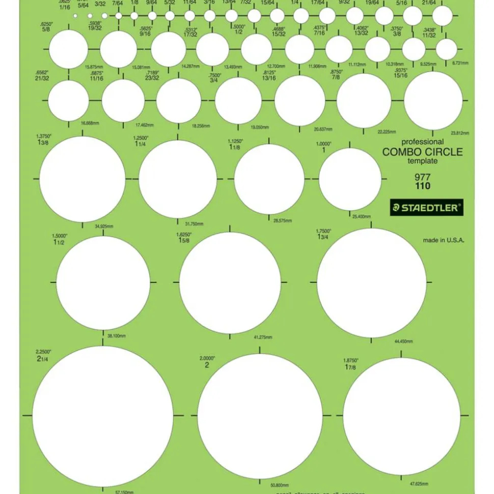 Staedtler Mars Template, Circle Combo