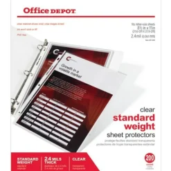 Standard Weight Sheet Protectors, 8-1/2