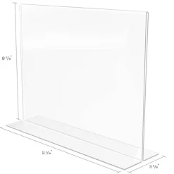 Stand-Up Sign Holder, Horizontal, 8 1/2
