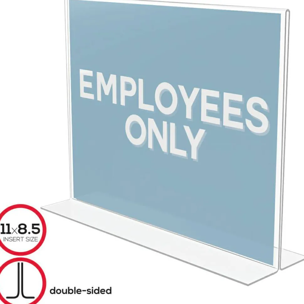 Stand-Up Sign Holder, Horizontal, 8 1/2"H x 11"W